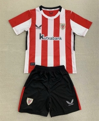 2024-2025 Athletic Bilbao Home Red&White Soccer Unifrom-AY