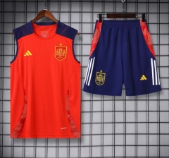 2024-2025 Spain Red Thailand Soccer Vest Uniform-418