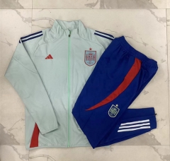 2024-25 Spain Light Green Thailand Soccer Jacket Uniform-815