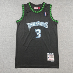Retro Version Minnesota Timberwolves Black #3 NBA Jersey-1380