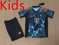 2024-2025 correct version Bayern München Away Green Kids/Youth Soccer Uniform-4714
