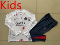 2024-2025 Paris SG White Kids/Youth Soccer Tracksuit-815