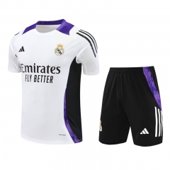 2024-2025 Real Madrid White&Purple Soccer Uniform-418