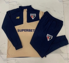 2024-25 Sao Paulo Khaki   Thailand Soccer Tracksuit Uniform-815