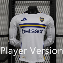 Player Version 24-25 BOCA Juniors Away White LS Thailand Soccer Jersey AAA-888