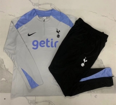 2024-2025 Tottenham Hotspur Grey Thailand Soccer Tracksuit Uniform-815