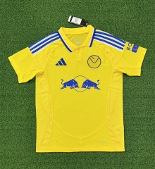 (S-4XL）2024-2025 Leeds United Away Yellow Thailand Soccer Jersey AAA-403