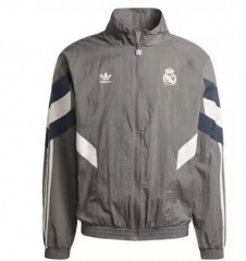 2024-2025 Real Madrid Grey  Thailand Trench Coat -1836