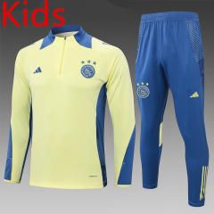2024-25 Ajax Yellow Kids/Youth Soccer Tracksuit Uniform-815