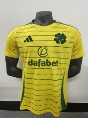 (s-4xl)2024-2025 Celtic Away Yellow Thailand Soccer Jersey AAA-9070