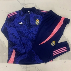2024-2025 Real Madrid Blue Thailand Soccer Tracksuit-815