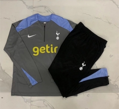 2024-2025 Tottenham Hotspur Dark Grey Thailand Soccer Tracksuit Uniform-815