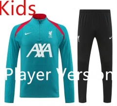 Player version 2024-25 liverpool  Green Kids/Youth Soccer Tracksuit-4627