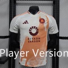 Player Version 2024-2025 Roma Away White Thailand Soccer Jersey AAA-888