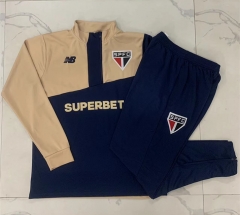 2024-25 Sao Paulo Black Thailand Soccer Tracksuit Uniform-815