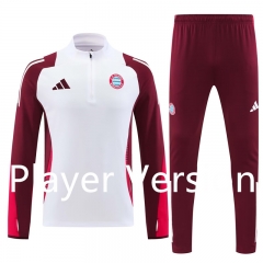 Player version 2024-2025 Bayern München White Thailand Soccer Tracksuit-4627