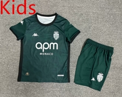 2024-25 Monaco Away green kids Soccer Uniform-7809