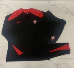 2024-2025 Portugal Black  Thailand Soccer Tracksuit-815