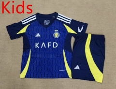 2024-2025 Al-Nassr FC Away Blue Kids/Youth Soccer Unifrom-4714