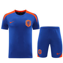 2024-2025 Netherlands Purple Short-sleeved Thailand Soccer Tracksuit Uniform-LH