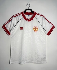 Retro Version Special Version 90-01 Manchester United White Thailand Soccer Jersey AAA-811