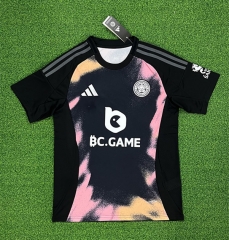 (S-4XL) 2024-2025 Leicester City Away Black Thailand Soccer Jersey AAA-403