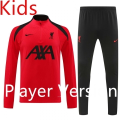 Player version 2024-25 liverpool Red Kids/Youth Soccer Tracksuit-4627
