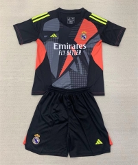 2024-25 Real Madrid Goalkeeper Black Soccer Uniform-AY