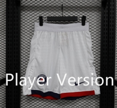 Player version 2024-2025 Paris SG Away White  Thailand Soccer Shorts-888