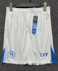 24-25  Napoli Home White Thailand Soccer Shorts-718