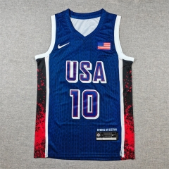 USA Dream Team Dark Blue Stripe #10 NBA Jersey-1380