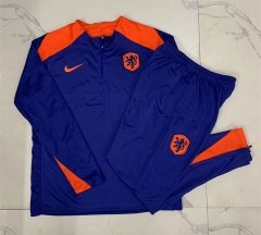 2024-25Netherlands Blue Thailand Soccer Tracksuit Uniform-815