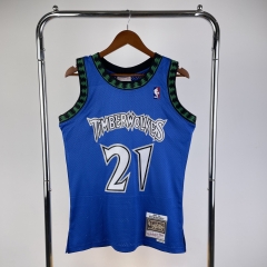 2003-04 Minnesota Timberwolves Blue  #21 NBA Jersey-311