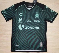 (S-3XL) 2024-2025  Santos Laguna Away Black&Green Thailand Soccer Jersey AAA-912