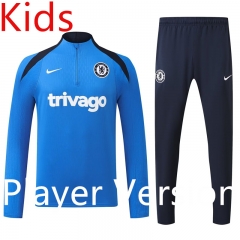 Player Version 2024-25 Chelsea Cai Blue Kids/Youth Soccer Tracksuit-4627