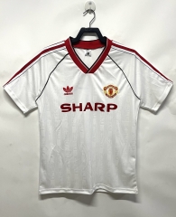 Retro Version 88-90 Manchester United White Thailand Soccer Jersey AAA-811