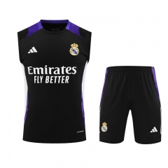 2024-2025 Real Madrid Black Thailand Soccer Vest Uniform-418