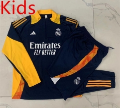 2024-25 Real Madrid Royal Blue Kids/Youth Soccer Tracksuit-815