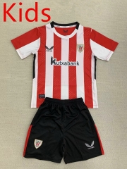 2024-25 Athletic Bilbao Home White&Red Kids/Youth Soccer Unifrom-AY