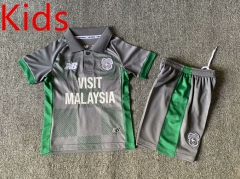 2024-25 Cardiff City Away Grey Kids/Youth Soccer Uniform-7809