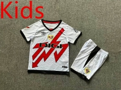 2024-25 Rayo Vallecano Home White Kids/Youth Soccer Uniform-7809