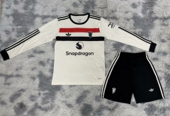 2024-2025 Manchester United 2nd Away White LS Soccer Uniform-4108