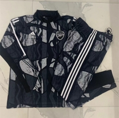 2024-2025 Arsenal Black&Gray Thailand Soccer Tracksuit-815