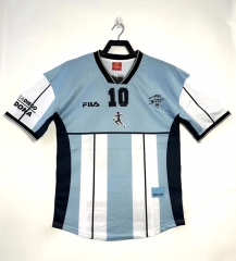 2001 Commemorative Maradona Argentina Home  Blue&White  Thailand Soccer Jersey AAA-811   #10