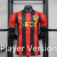 Player Version 2024-2025 OGC Nice Home Red&Black Thailand Soccer Jersey AAA-888