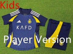 Player Version 2024-2025 Al-Nassr FC Away Royal Blue Kids/Youth Soccer Unifrom-6724