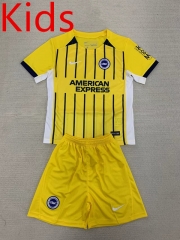 2024-25 Brighton & Hove Albion Away Yellow  Kids/Youth Soccer Uniform-5925
