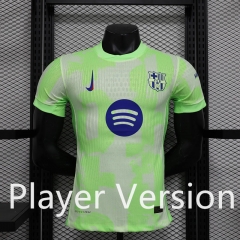 Player Version 2024-2025 Barcelona 2nd Away Green Thailand Soccer Jersey AAA-888