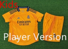 Player Version 2024-2025 Real Madrid Away Orange Kids/Youth Soccer Uniform-6724
