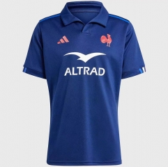 2024 France Home Royal Blue Thailand Rugby Shirt